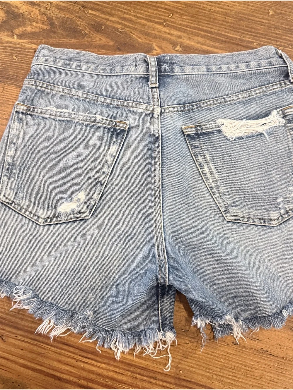 Agolde Parker Long Light Blue Denim